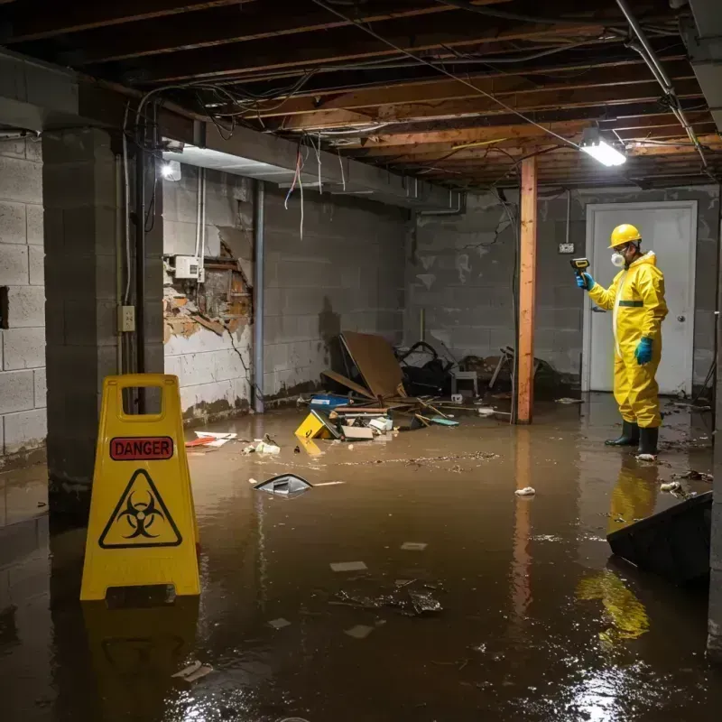 Flooded Basement Electrical Hazard in Carrier Mills, IL Property